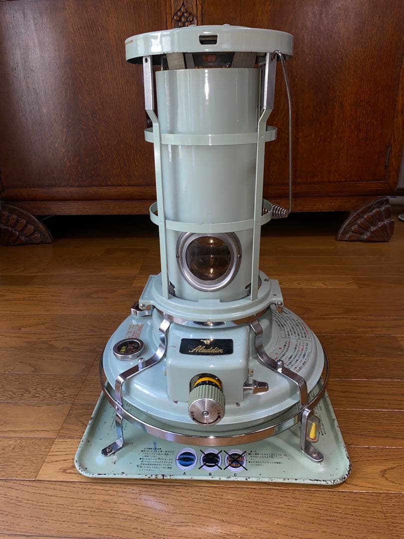 アラジンブルーフレームヒーター39型J390001Ⅲ(グリーン)サビ　キズあり