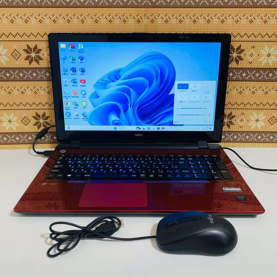 Y900 NECノートパソコンWEBカメラSSD高速Windows11オフィス付