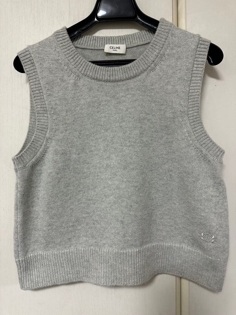 CELINE グレー ノースリーブセーター