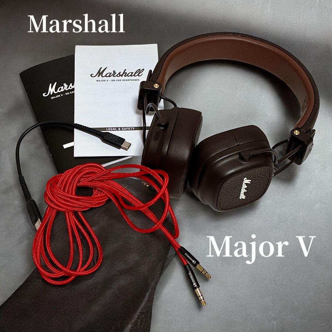 美品　Marshall Major V ワイヤレスヘッドフォン　ブラウン