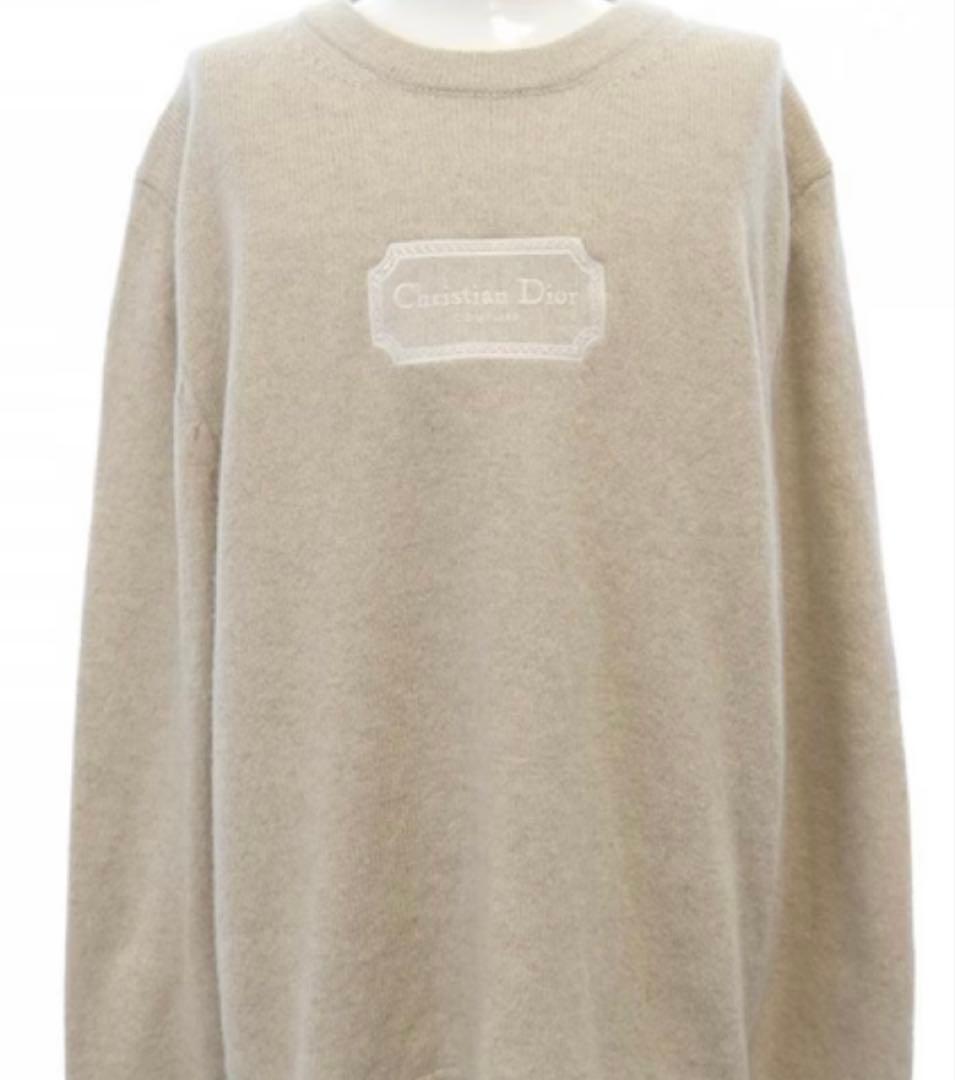 ディオール Dior ／ベージュ カシミア ニット・セーター Lサイズ