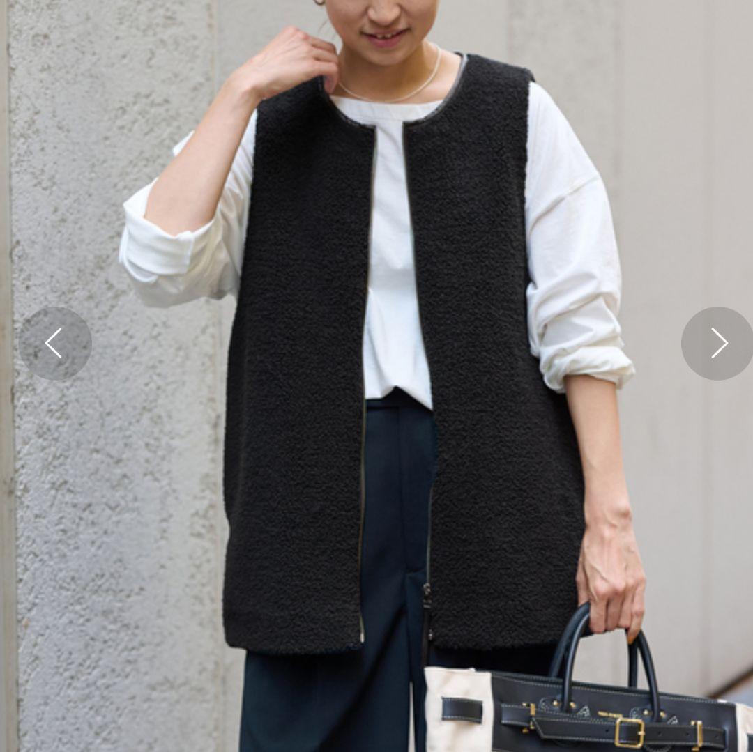 FRAMeWORK フレームワーク　日本製　ボアベスト　ブラック　フリー