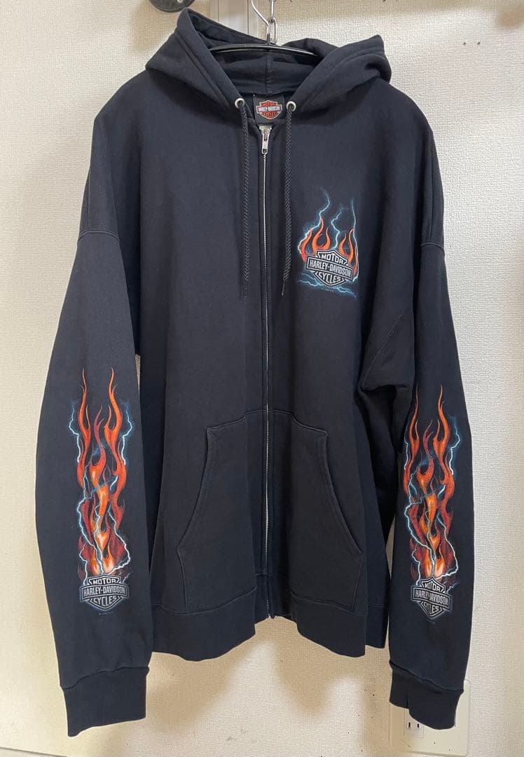 XL フレイム　サンダー　Harley-Davidson ハーレー　パーカー