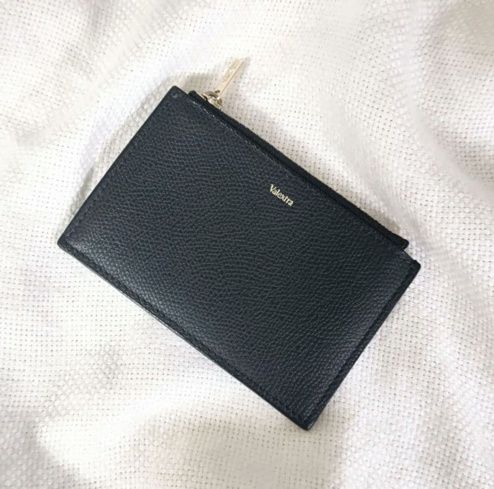 ヴァレクストラValextraジッパー付きカードホルダーコンパクトウォレット財布