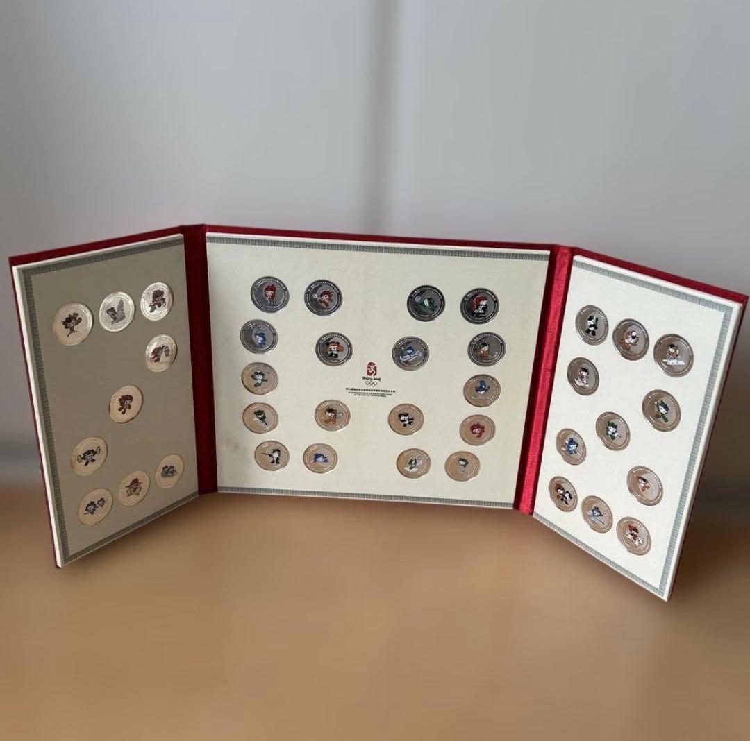 希少　北京オリンピック　マスコット純銀メダル　38枚セット