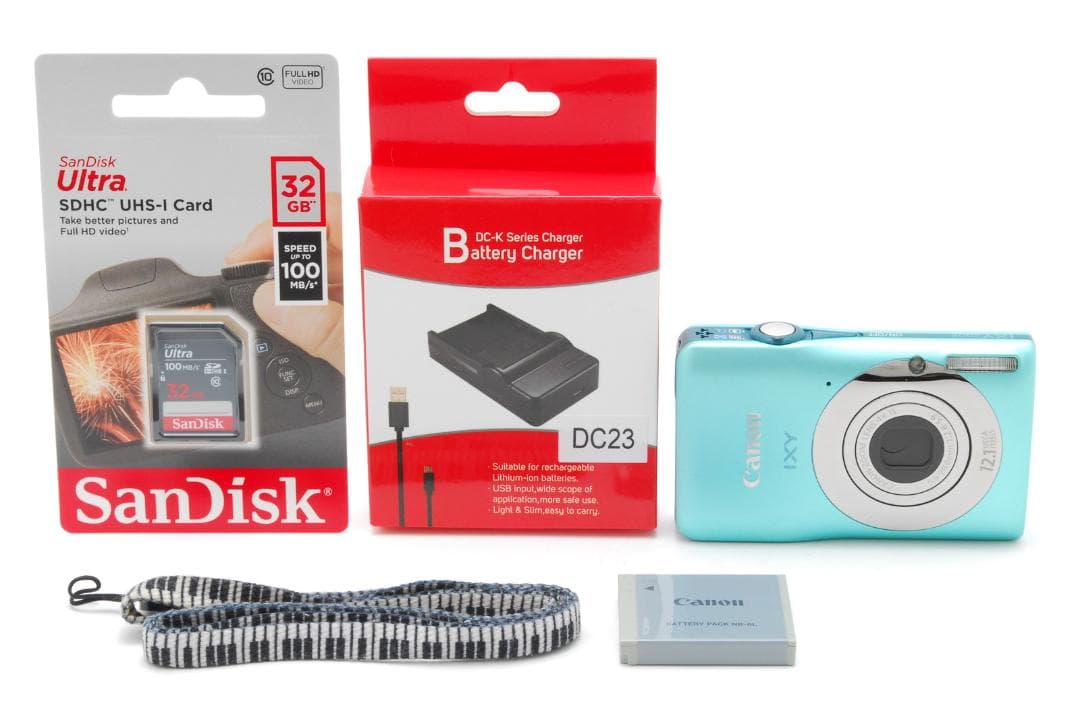 Canon IXY f200 水色 2000万画素 コンパクトデジタルカメラ