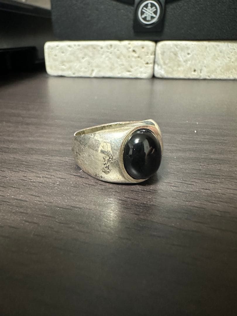 アクセサリー OX JEWELRY Silver Big Onyx Ring