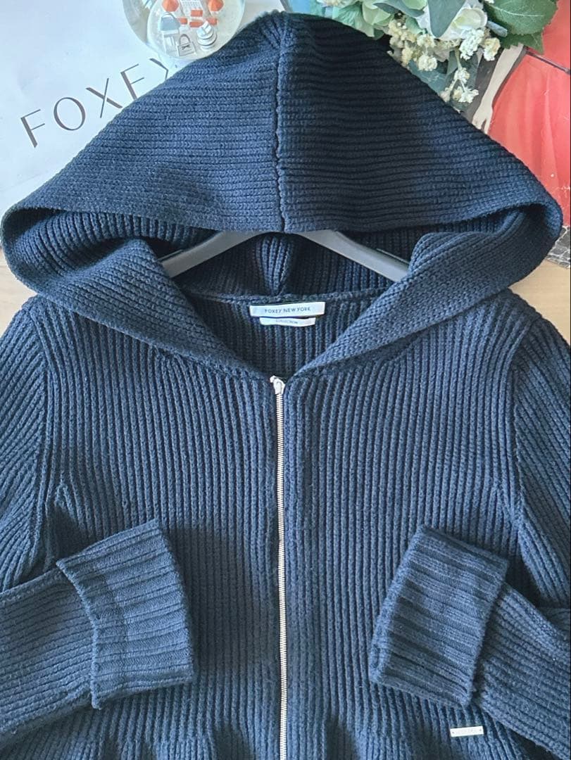 極美品！FOXEYニットパーカー　40 Rene foxey