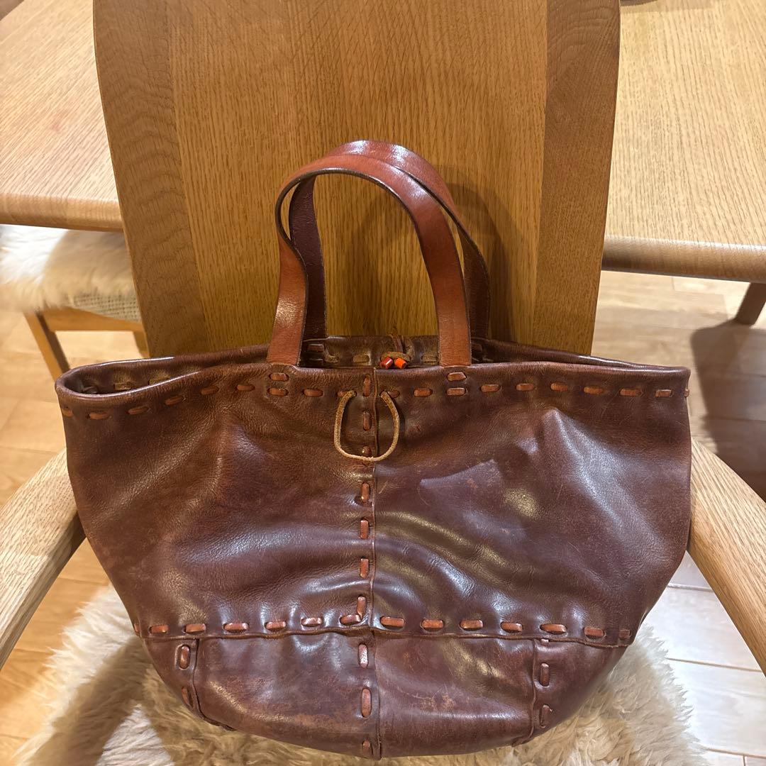 ★アンリクィール★ブラウン レザーバッグ★