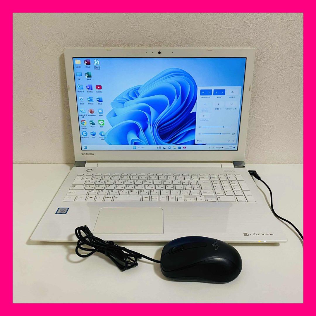 Y938 TOSHIBAノートパソコンSSD第7世代 WEBカメラWin11
