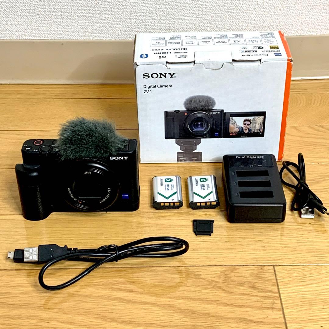 SONY VLOGCAM ZV-1 + 電池+充電器+グリップのセット