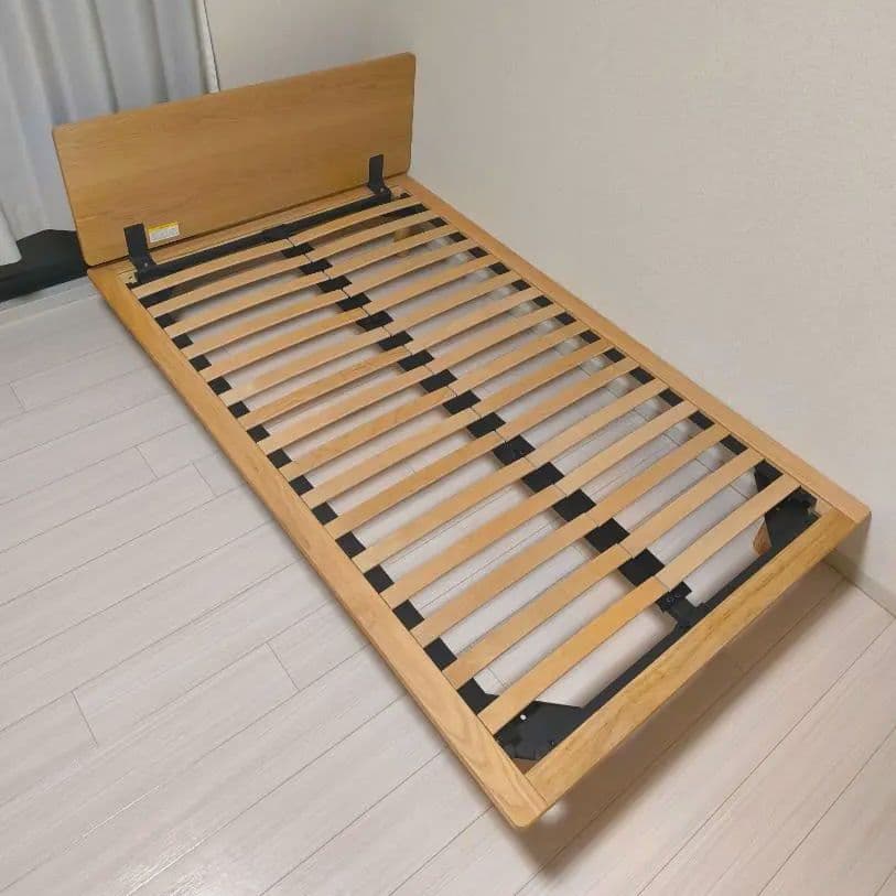 【美品】無印良品　セミダブル　ベッドフレーム　オーク材