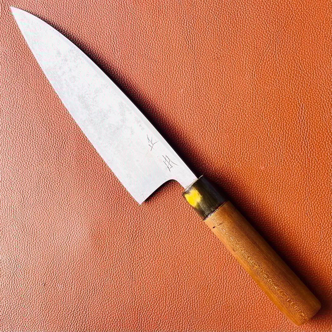正本作　水牛柄付　大出刃包丁　刃渡り　205mm　手研ぎ済み