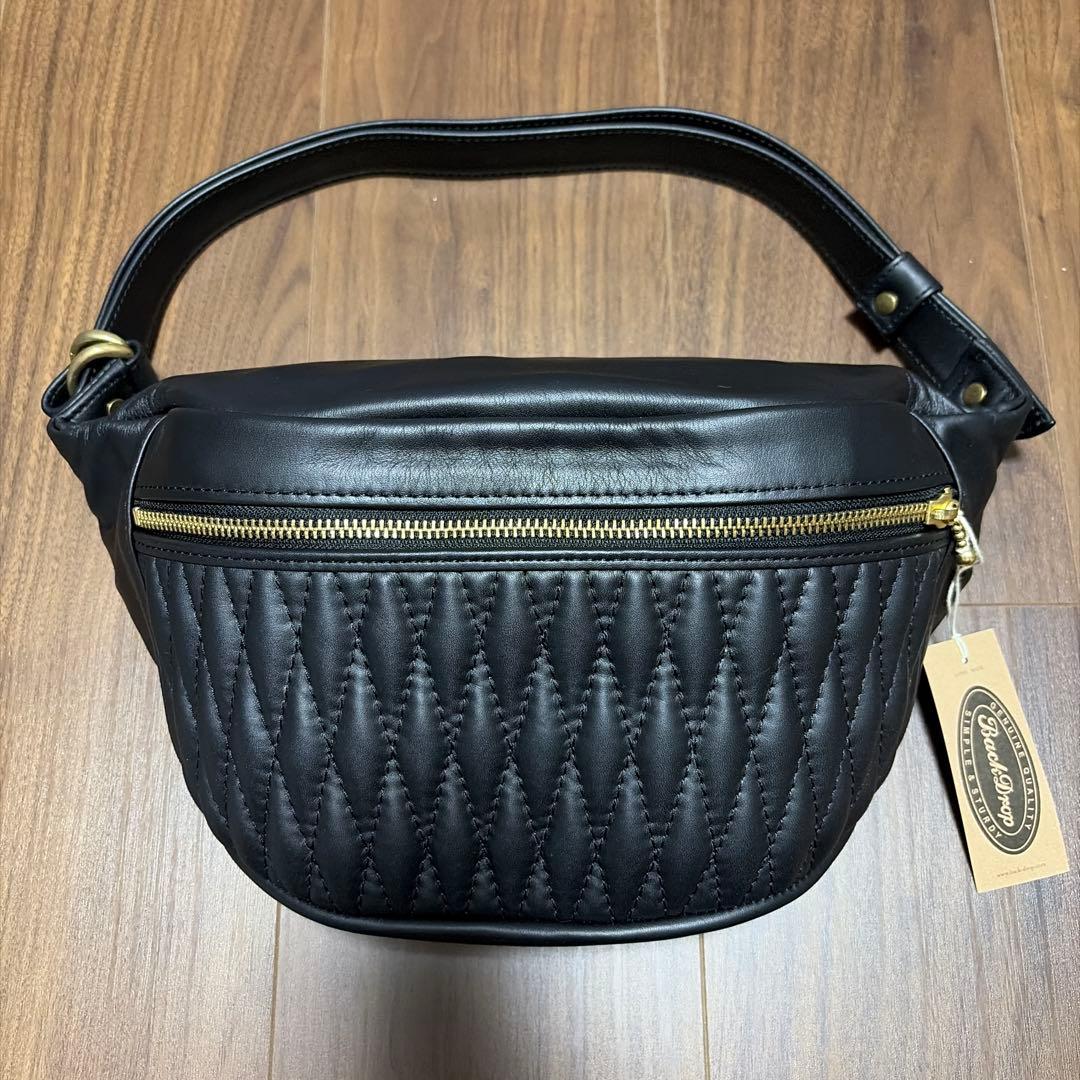 【新品】BACKDROP Leathers DIA-WAIST BAG ブラック
