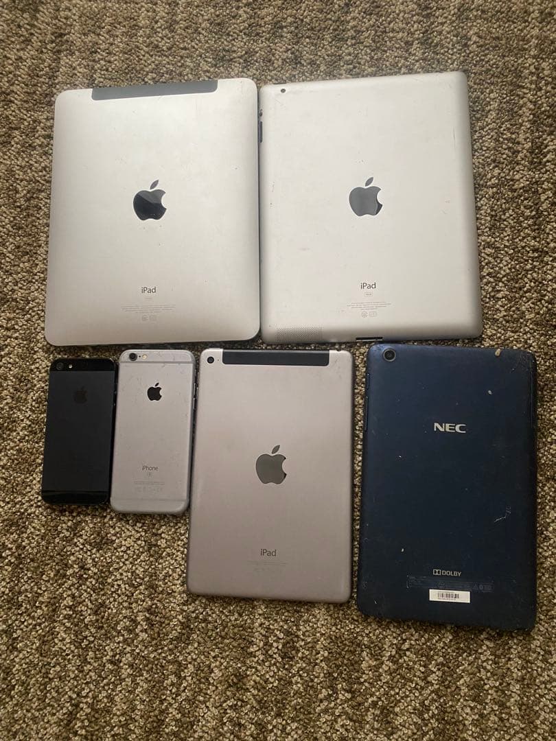 【ジャンク品】アップル 5点セット ＆タブレット本体1点　動作未確認 部品取り