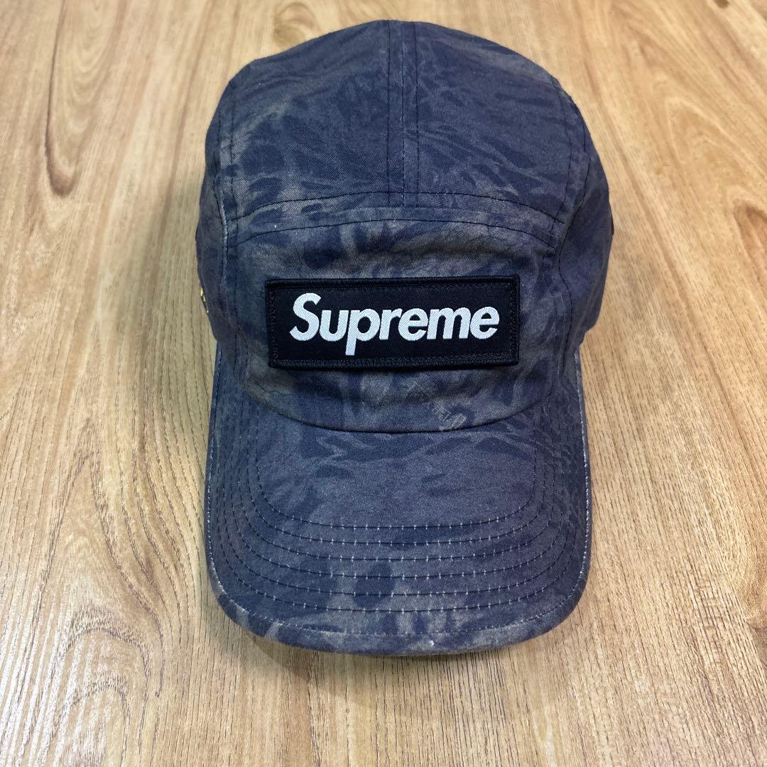 Supreme ダークグレー迷彩キャップ