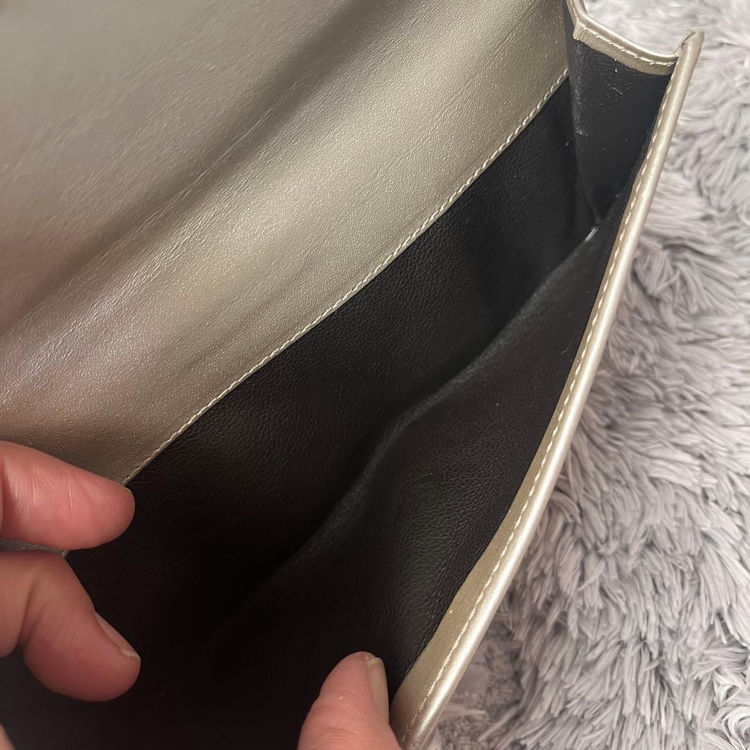 美品✨GUCCI インプリメ　GG柄　メタリックシルバー　グレー　メンズ　長財布