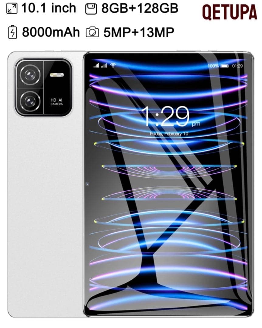 QETUPA 10.1インチタブレット 8GB/128GB