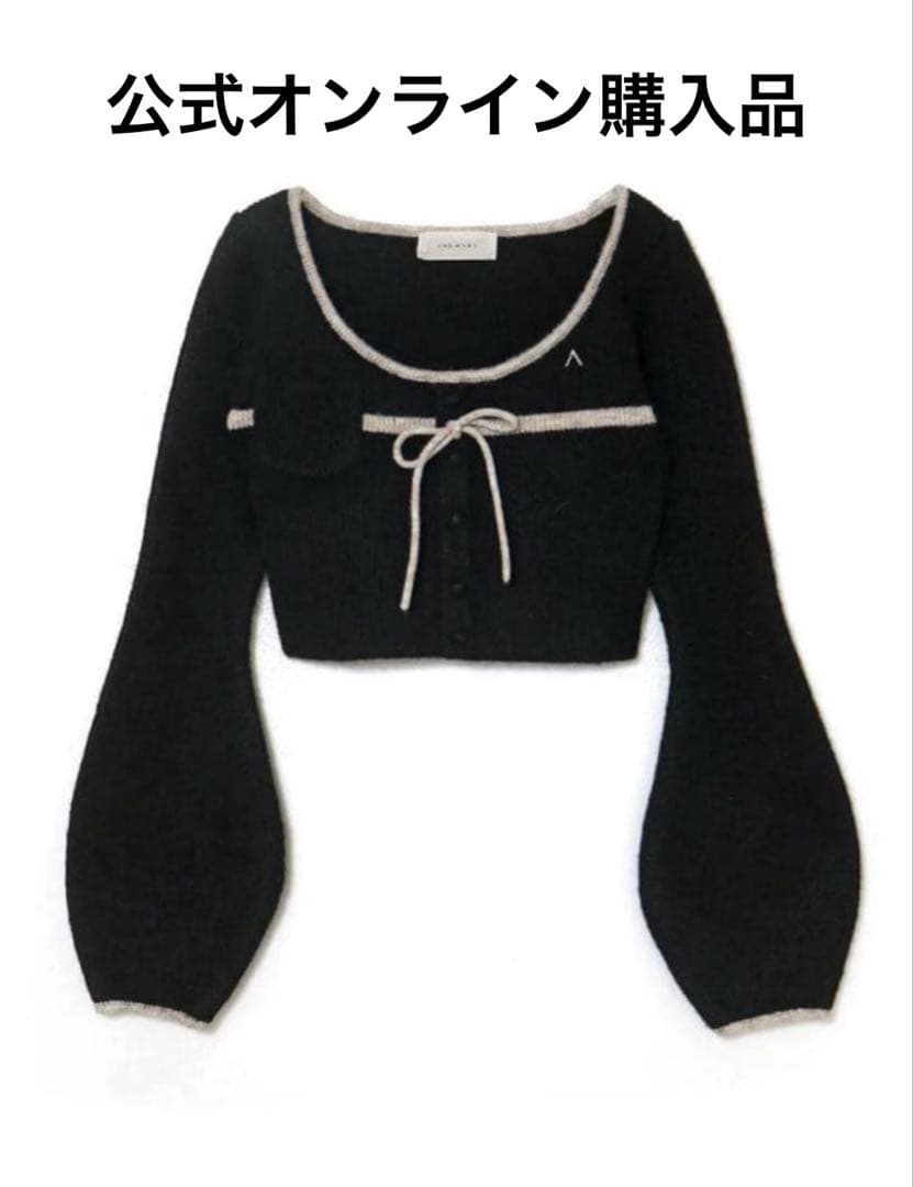 トップス Andmary Abbie ribbon tops BLACK