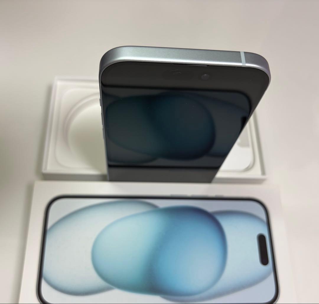 iPhone15 128gb ブルー（美品） バッテリー最大容量91%