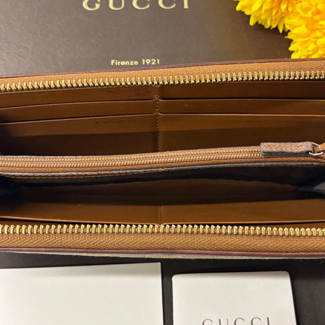 新品同様‼️ グッチ　GUCCI 財布　長財布　GGキャンバス L字ファスナー