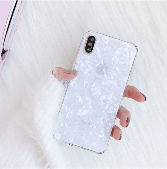 iPhone7 iPhone8 スマホケース キラキラ シンプル ホワイト 新品