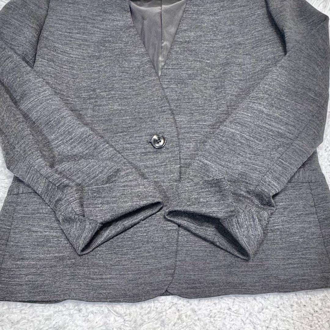 グリーン レーベル リラクシング ノーカラー パンツ セットアップ スーツ L