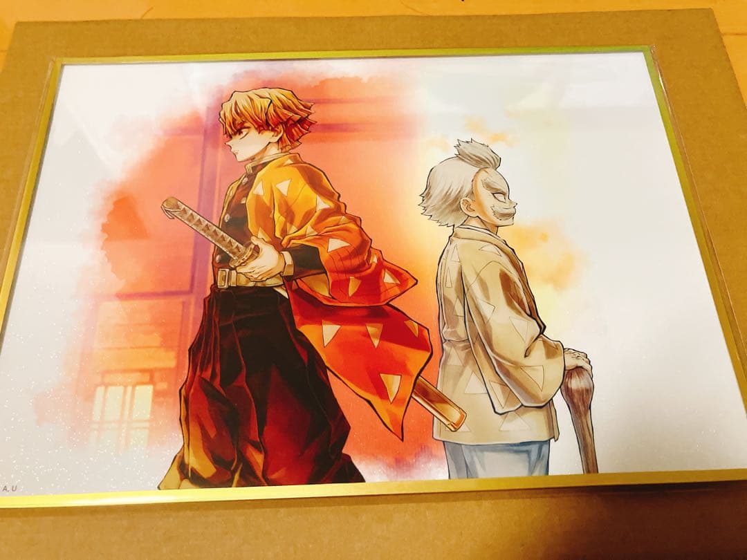 コミケ　善逸とじいちゃん　リアルWEBSHOPくじ B賞 アクリル色紙