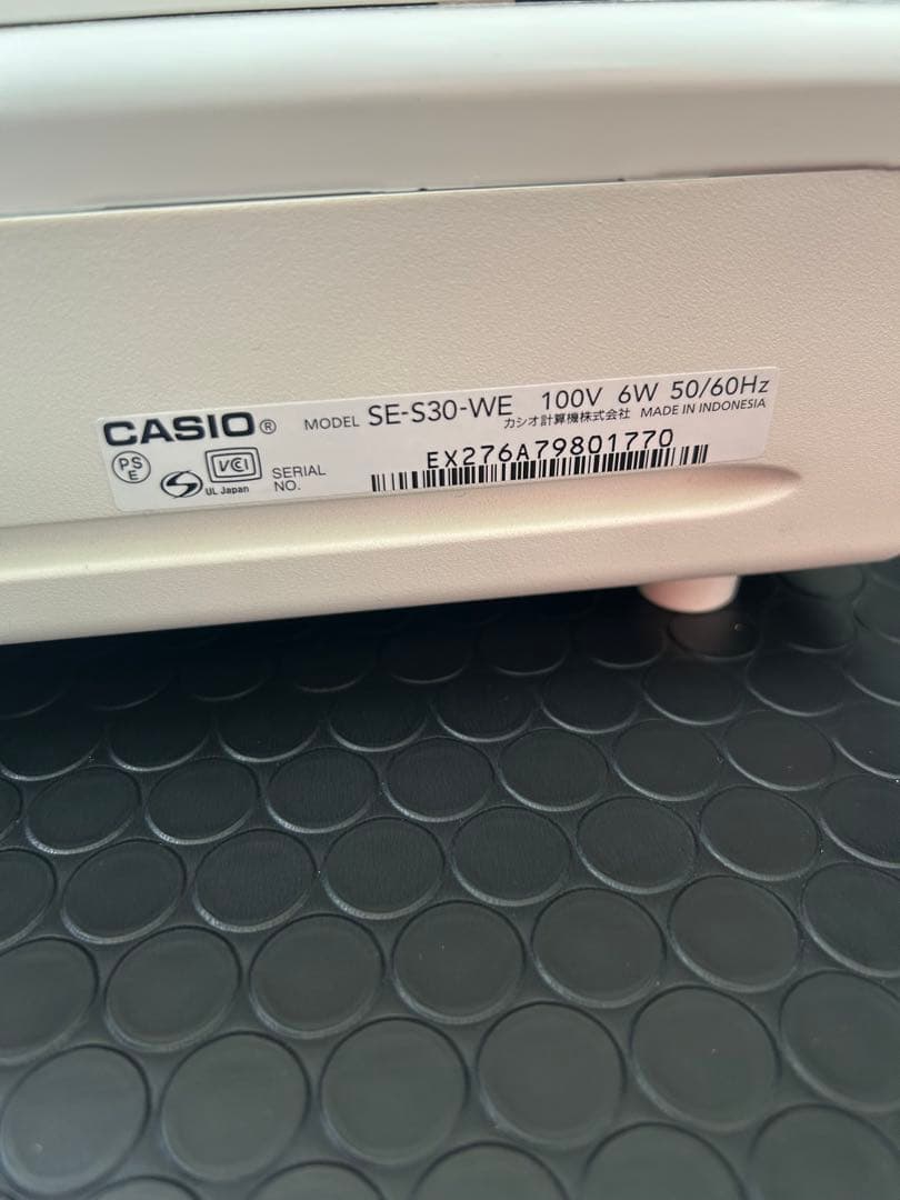 CASIO SE-S30-WE ホワイト レジスター