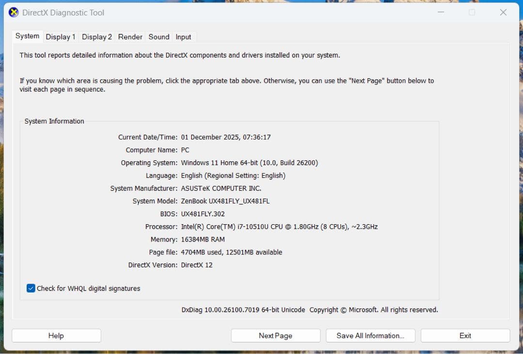 Windowsノート本体 ASUS ZenBook Duo UX481FLY