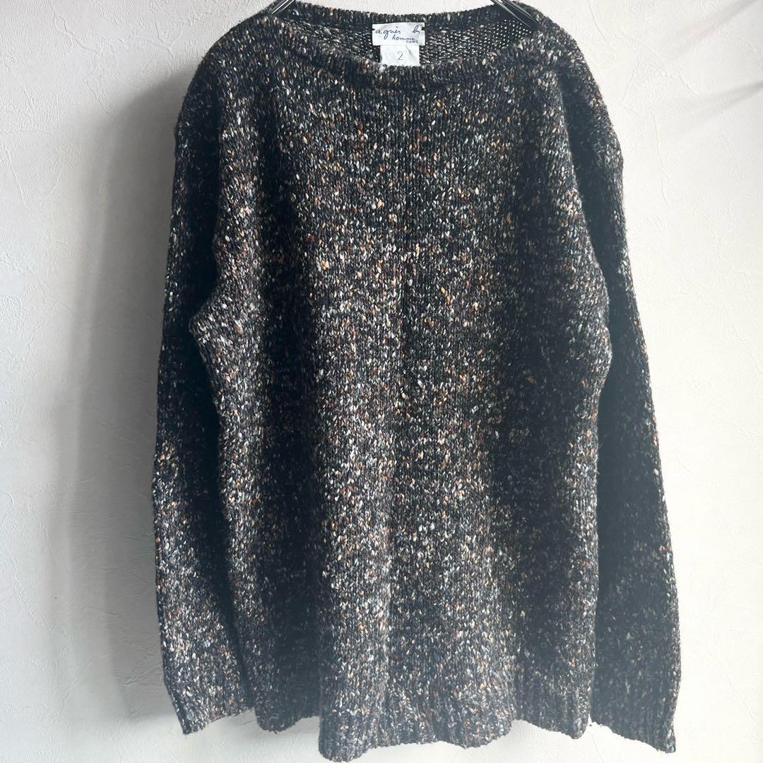 アニエスベーオム 1980年代製 メランジニットセーター ニット