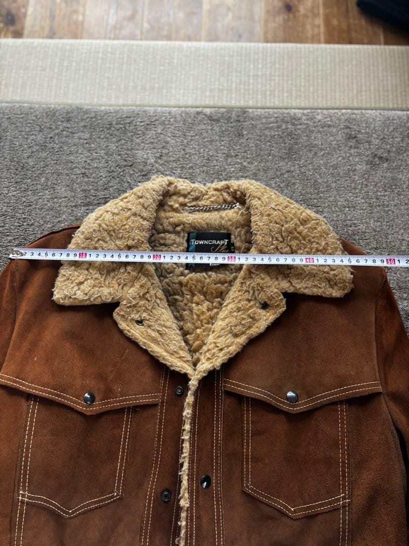 【希少】70s Towncraft Plus スエードランチコート 42 金タグ