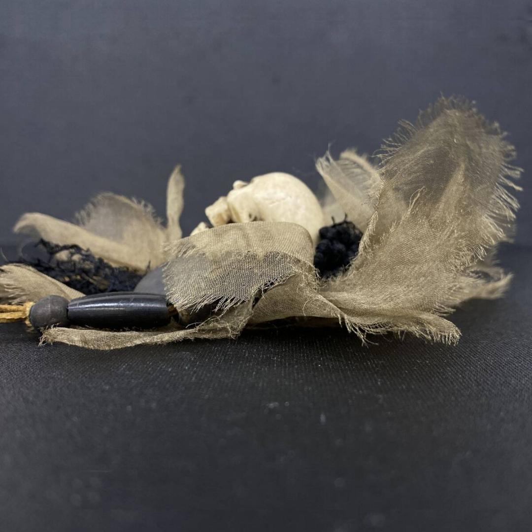 美品 SHARE SPIRIT アンティーク スカル コサージュ ブローチ