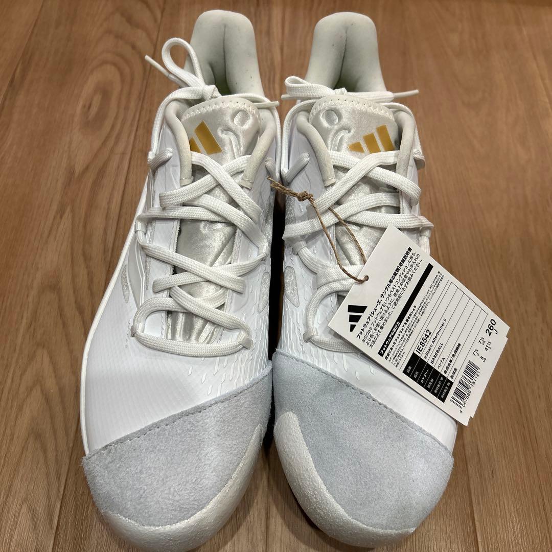 adidas ホワイト 野球スパイク26㎝新品タグ付