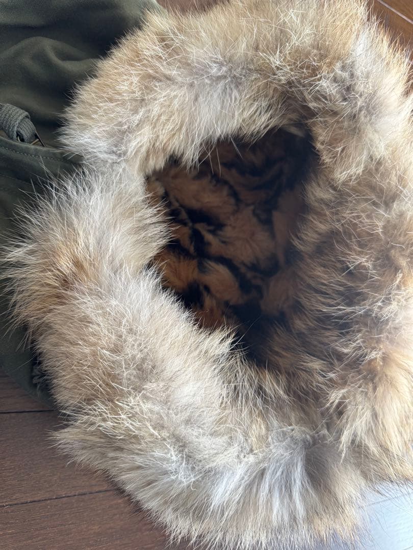 ワコマリア モッズコート レオパード ボア L コヨーテファー