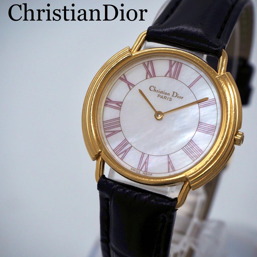 228 稼働【美品】Dior 時計 レディース シェル　クリスチャンディオール