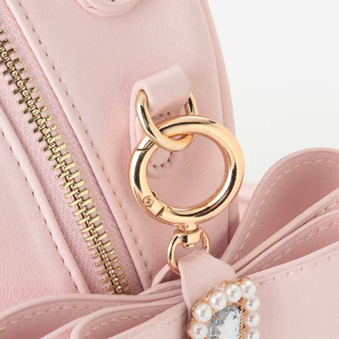 メゾピアノ モノグラム柄型押し　ミニリュック