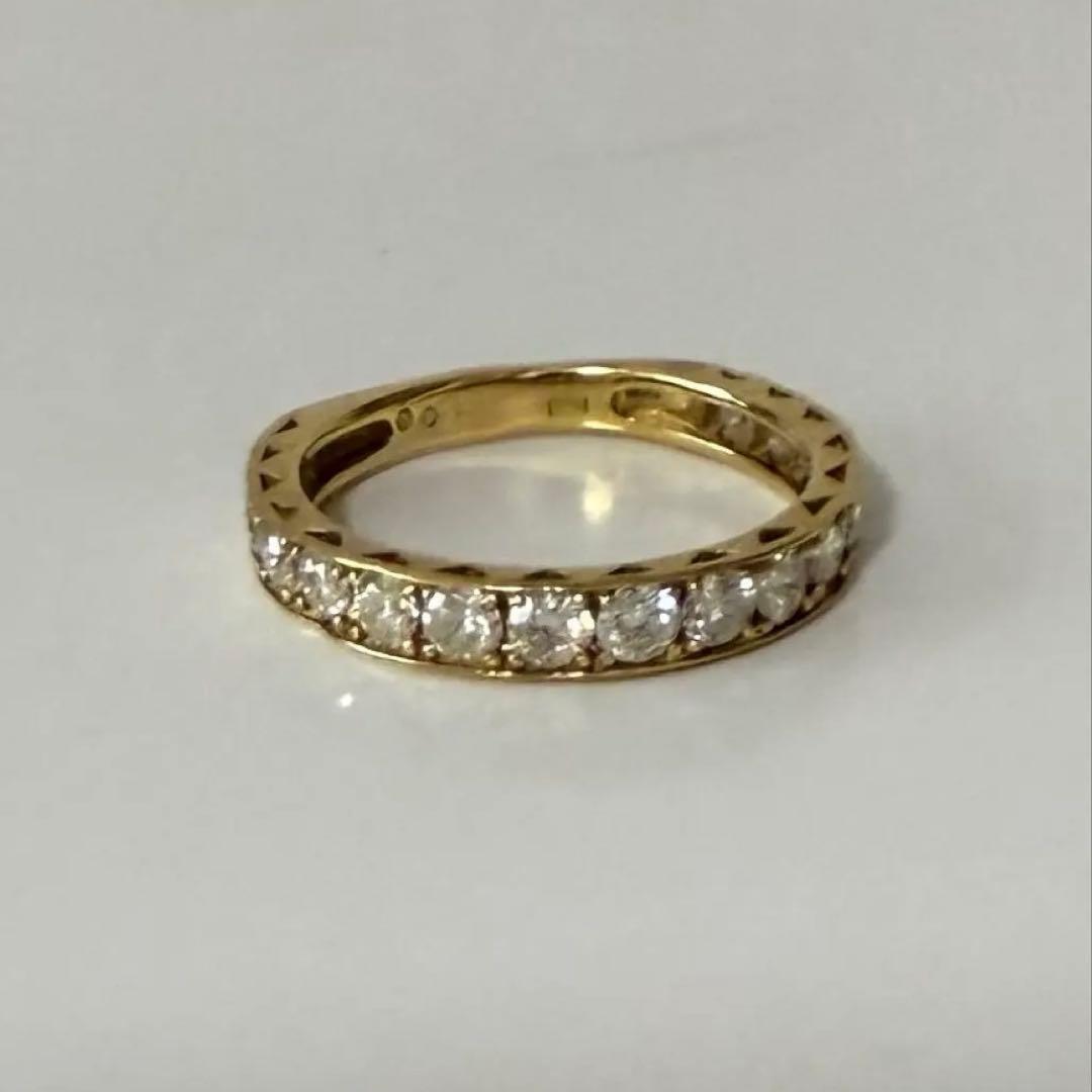 K18イエローゴールド ダイヤエタニティリング 1カラット