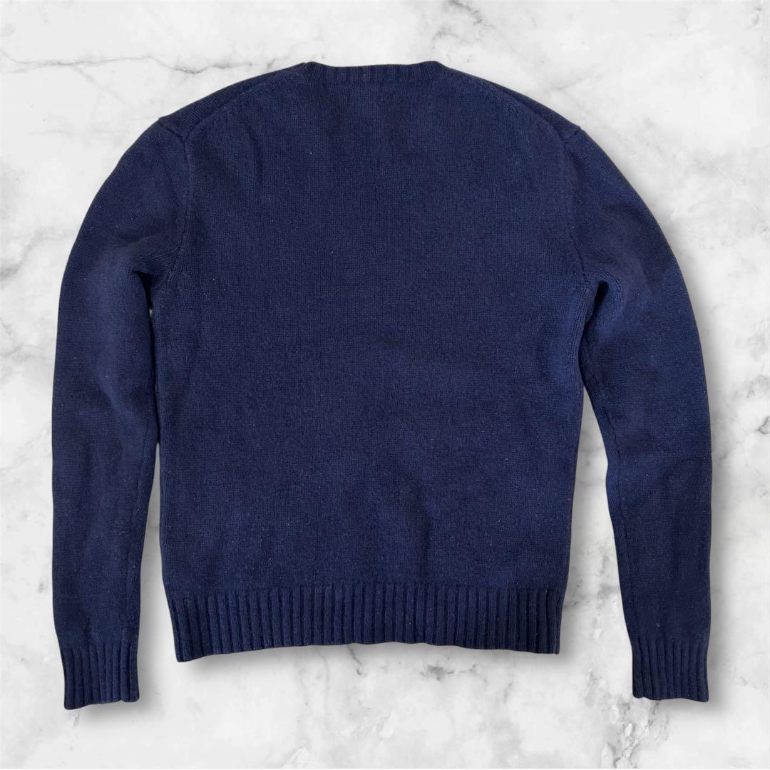 ポロラルフローレン ポロベア 刺繍 クルーネック ニット セーター ネイビー