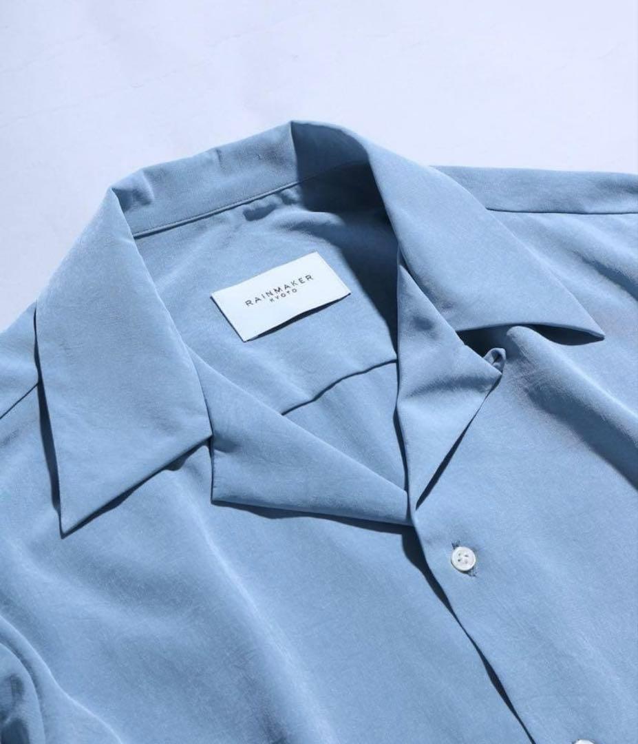 RAINMAKER KYOTO ライトブルー　オープンカラーシャツ　サイズ4