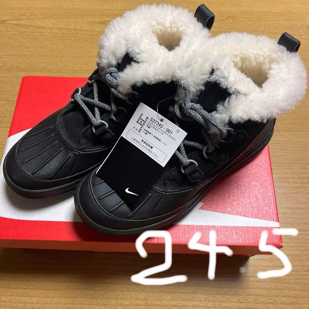 Nike ウッドサイドチャッカ2 ブラック　新品　24.5㎝