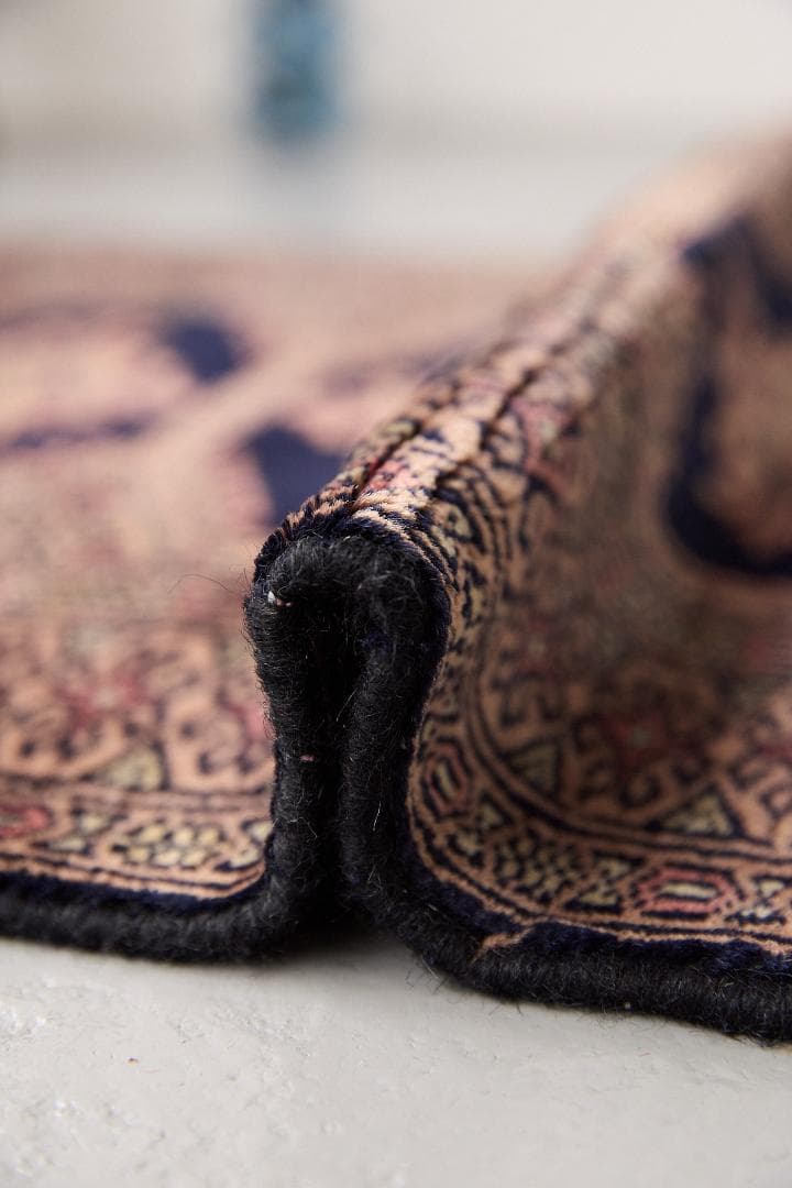 ヴィンテージラグ トライバルラグ　ラホール産（136×65cm）紺　黒　ベージュ