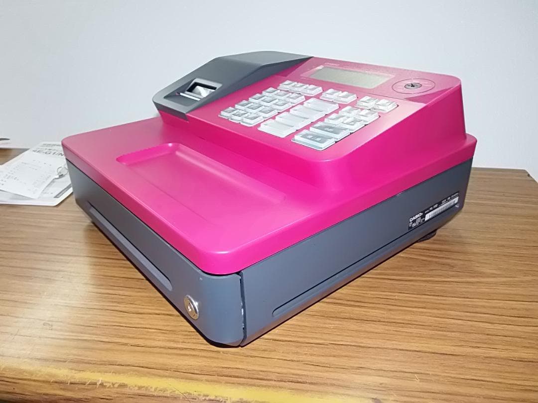 ピンク希少23簡単レジカシオ　SE-G1　NL-100　レジスター4部門軽減税率