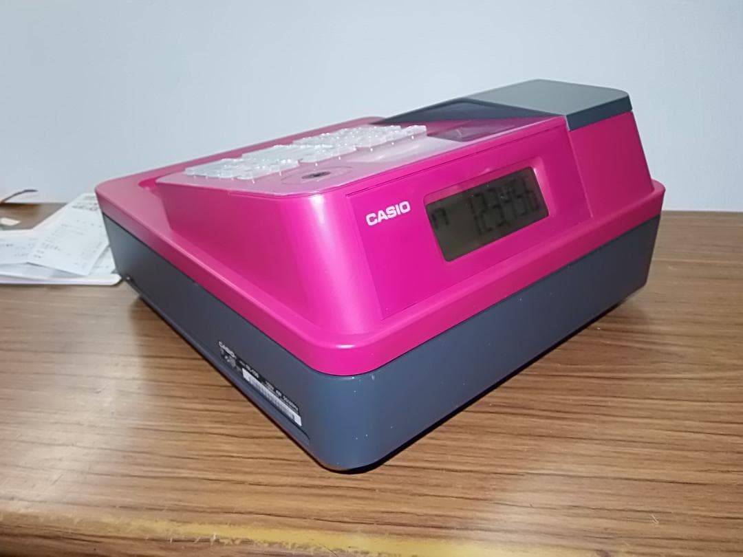 ピンク希少23簡単レジカシオ　SE-G1　NL-100　レジスター4部門軽減税率