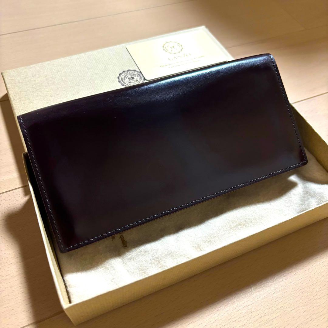 ガンゾ　CORDOVAN (コードバン) 通しマチ長財布　伊勢丹限定　ブラウン