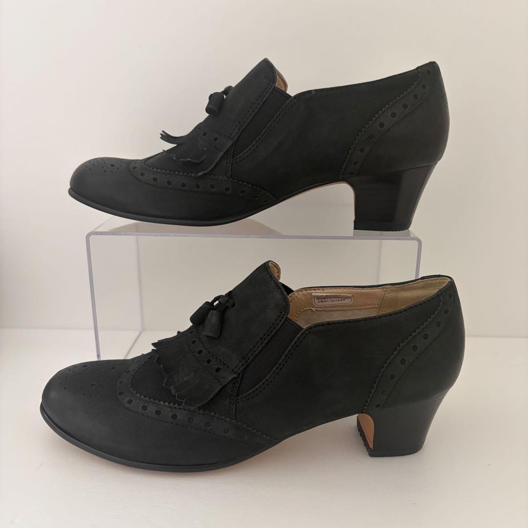 REGAL リーガル タッセル フリンジ ローファー 太ヒール 24.5cm 黒