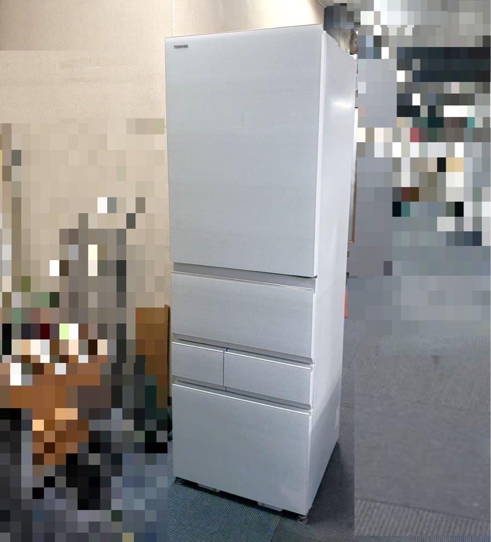 東芝 5ドア ノンフロン冷凍冷蔵庫 452L 幅600 引き取り限定静岡県富士市