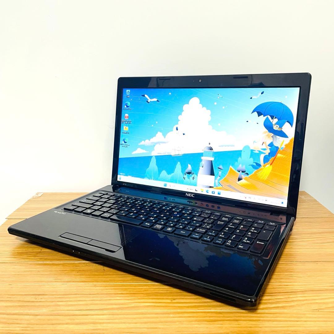 NECピアノブラックノートパソコン SSD win11 オフィスDVD