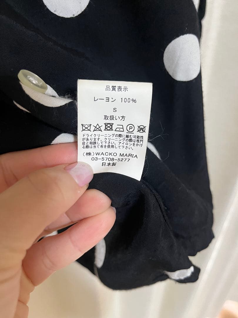 WACKO MARIA ドット柄長袖シャツ