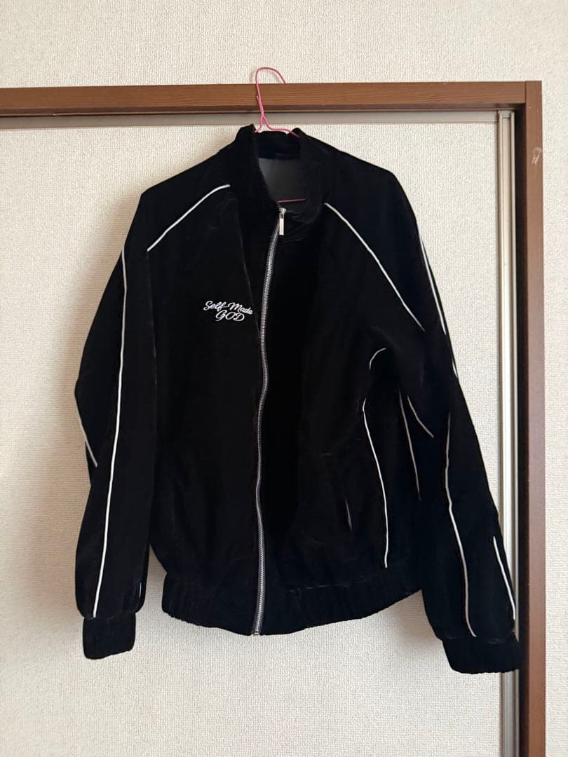 self-made-god 黒ベロアセットアップ 上のみ　Mサイズ